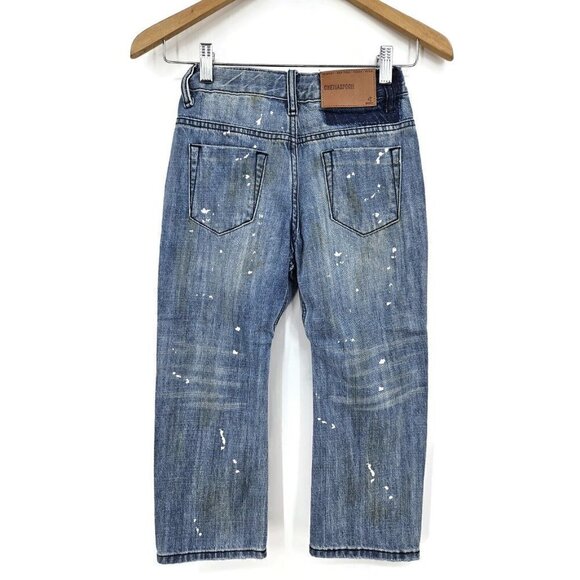 New One Teaspoon Boyfriend Jeans Girls 7-8 Blue Original Artist Denim - Picture 2 of 4
